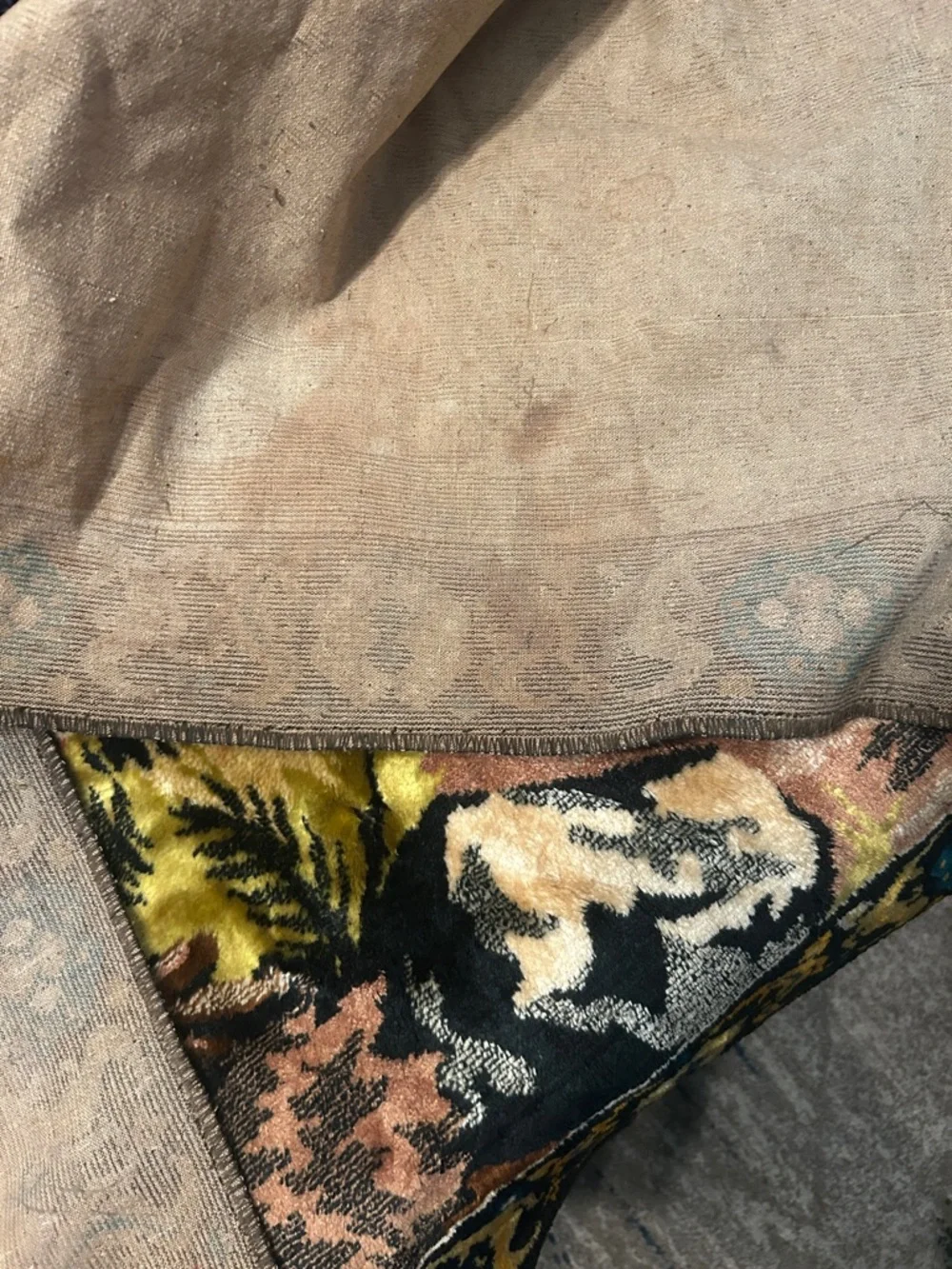 Vintage Tiger Jungle Tapestry - Multicolor